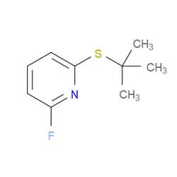 Aobchem&nbsp;2-(Tert-butylthio)-6-fluoropyridine | 95% | CAS 1250733-29-9 | C9H12FNS | 1g