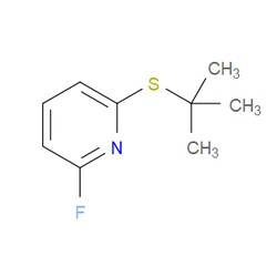 Aobchem&nbsp;2-(Tert-butylthio)-6-fluoropyridine | 95% | CAS 1250733-29-9 | C9H12FNS | 500mg