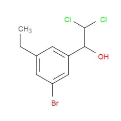 Aobchem&nbsp;1-(3-Bromo-5-ethylphenyl)-2 2-dichloroethanol | ≥95% | CAS 2734773-49-8 | C10H11BrCl2O | 1g