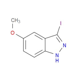 Aobchem&nbsp;3-Iodo-5-methoxy-1H-indazole | ≥97% | CAS 290367-99-6 | C8H7IN2O | 250mg