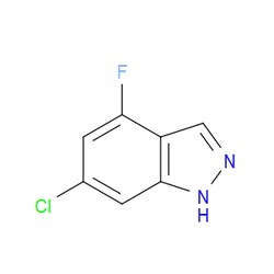 Aobchem&nbsp;6-Chloro-4-fluoro-1H-indazole | ≥95% | CAS 885520-29-6 | C7H4ClFN2 | 5g