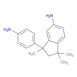 Aobchem&nbsp;3-(4-Aminophenyl)-1 1 3-trimethyl-2 3-dihydro-1H-inden-5-amine | ≥95% | CAS 54628-90-9 | C18H22N2 | 5g