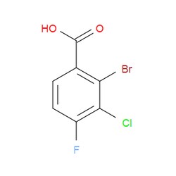Aobchem&nbsp;2-Bromo-3-chloro-4-fluorobenzoic acid | ≥95% | CAS 170108-04-0 | C7H3BrClFO2 | 500mg