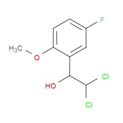 Aobchem&nbsp;2 2-Dichloro-1-(5-fluoro-2-methoxyphenyl)ethanol | ≥95% | CAS 2734779-25-8 | C9H9Cl2FO2 | 5g