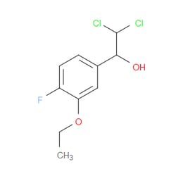 Aobchem&nbsp;2 2-Dichloro-1-(3-ethoxy-4-fluorophenyl)ethanol | ≥95% | CAS 2734775-85-8 | C10H11Cl2FO2 | 10g