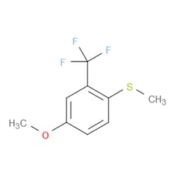 Aobchem&nbsp;(4-Methoxy-2-(trifluoromethyl)phenyl)(methyl)sulfane | ≥95% | CAS 2643368-05-0 | C9H9F3OS | 1g