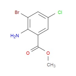 Aobchem&nbsp;Benzoic acid  2-amino-3-bromo-5-chloro-  methyl ester | ≥97% | CAS 101080-36-8 | C8H7BrClNO2 | 5g