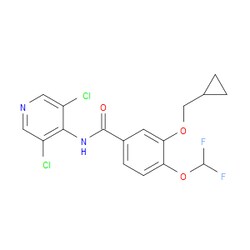 Aobchem&nbsp;3-(Cyclopropylmethoxy)-N-(3 5-dichloropyridin-4-yl)-4-(difluoromethoxy)benzamide | 95% | CAS 162401-32-3 | C17H14Cl2F2N2O3 | 25g