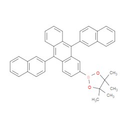 Aobchem&nbsp;2-[9 10-Bis(naphthalen-2-yl)anthracen-2-yl]-4 4 5 5-tetramethyl-1 3 2-dioxaborolane | ≥95% | CAS 624744-67-8 | C40H33BO2 | 5g