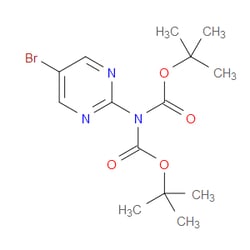 Aobchem&nbsp;2-[Bis(tert-Butoxycarbonyl)amino]-5-bromopyrimidine | ≥95% | CAS 209959-33-1 | C14H20BrN3O4 | 25g