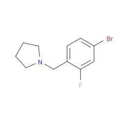 Aobchem&nbsp;4-Bromo-2-fluorophenyl-1-(pyrrolidinomethyl)benzene | ≥97% | CAS 283173-83-1 | C11H13BrFN | 25g