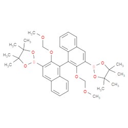 Aobchem&nbsp;(S)-2 2 -(2 2 -bis(methoxymethoxy)-[1 1 -binaphthalene]-3 3 -diyl)bis(4 4 5 5-tetramethyl-1 3 2-dioxaborolane) | ≥97% | CAS 260441-99-4 | C36H44B2O8 | 5g