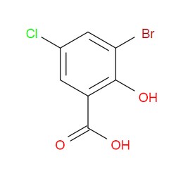 Aobchem&nbsp;3-Bromo-5-chloro-2-hydroxybenzoic acid | ≥95% | CAS 4068-58-0 | C7H4BrClO3 | 10g
