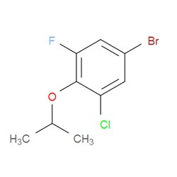Aobchem&nbsp;5-Bromo-1-chloro-3-fluoro-2-isopropoxybenzene | ≥95% | CAS 1820704-11-7 | C9H9BrClFO | 5g