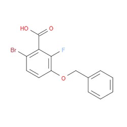 Aobchem&nbsp;3-(Benzyloxy)-6-bromo-2-fluorobenzoic acid | ≥97% | CAS 743467-23-4 | C14H10BrFO3 | 250mg