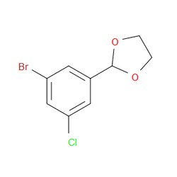 Aobchem&nbsp;2-(3-Bromo-5-chlorophenyl)-1 3-dioxolane | ≥97% | CAS 230642-94-1 | C9H8BrClO2 | 5g