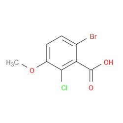 Aobchem&nbsp;6-Bromo-2-chloro-3-methoxybenzoic acid | ≥95% | CAS 1055968-54-1 | C8H6BrClO3 | 5g