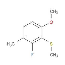 Aobchem&nbsp;(2-Fluoro-6-methoxy-3-methylphenyl)(methyl)sulfane | ≥97% | CAS 2586126-29-4 | C9H11FOS | 1g