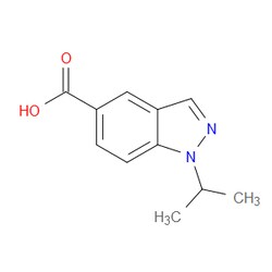 Aobchem&nbsp;1-(1-Methylethyl)-1H-indazole-5-carboxylic acid | ≥95% | CAS 879558-17-5 | C11H12N2O2 | 1g