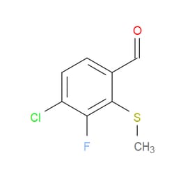 Aobchem&nbsp;4-Chloro-3-fluoro-2-(methylthio)benzaldehyde | ≥97% | CAS 2734775-83-6 | C8H6ClFOS | 1g