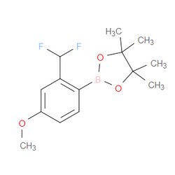 Aobchem&nbsp;2-(2-(Difluoromethyl)-4-methoxyphenyl)-4 4 5 5-tetramethyl-1 3 2-dioxaborolane | ≥97% | CAS 2604517-15-7 | C14H19BF2O3 | 500mg