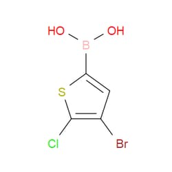 Aobchem&nbsp;4-Bromo-5-chlorothiophene-2-boronic acid | ≥97% | CAS 1150114-72-9 | C4H3BBrClO2S | 1g