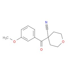 Aobchem&nbsp;Tetrahydro-4-(3-methoxybenzoyl)-2H-pyran-4-carbonitrile | ≥95% | CAS 1403565-01-4 | C14H15NO3 | 1g