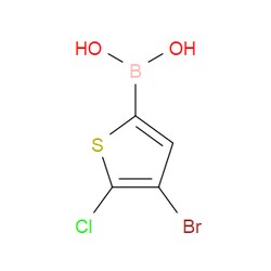Aobchem&nbsp;4-Bromo-5-chlorothiophene-2-boronic acid | ≥97% | CAS 1150114-72-9 | C4H3BBrClO2S | 250mg