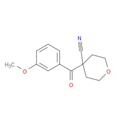 Aobchem&nbsp;Tetrahydro-4-(3-methoxybenzoyl)-2H-pyran-4-carbonitrile | ≥95% | CAS 1403565-01-4 | C14H15NO3 | 5g