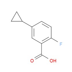 Aobchem&nbsp;5-Cyclopropyl-2-fluorobenzoic acid | ≥95% | CAS 1248482-58-7 | C10H9FO2 | 250mg