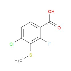 Aobchem&nbsp;4-Chloro-2-fluoro-3-(methylthio)benzoic acid | ≥97% | CAS 159329-16-5 | C8H6ClFO2S | 5g