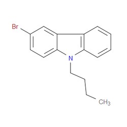 Aobchem&nbsp;3-Bromo-9-butyl-9H-carbazole | ≥95% | CAS 628336-99-2 | C16H16BrN | 250mg