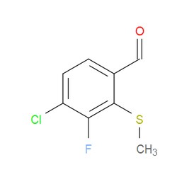 Aobchem&nbsp;4-Chloro-3-fluoro-2-(methylthio)benzaldehyde | ≥97% | CAS 2734775-83-6 | C8H6ClFOS | 500mg