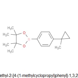 Aobchem&nbsp;4 4 5 5-Tetramethyl-2-[4-(1-methylcyclopropyl)phenyl]-1 3 2-dioxaborolane | ≥95% | CAS 2562304-56-5 | C16H23BO2 | 500mg