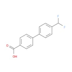 Aobchem&nbsp;4 -(Difluoromethyl)[1 1 -biphenyl]-4-carboxylic acid | ≥95% | CAS 2375108-01-1 | C14H10F2O2 | 250mg