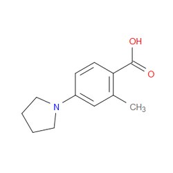 Aobchem&nbsp;2-Methyl-4-(1-pyrrolidinyl)benzoic acid | ≥95% | CAS 530092-32-1 | C12H15NO2 | 500mg