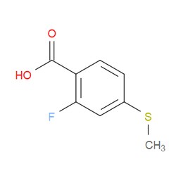 Aobchem&nbsp;2-Fluoro-4-(methylthio)benzoic acid | ≥97% | CAS 57319-21-8 | C8H7FO2S | 250mg