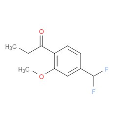 Aobchem&nbsp;1-(4-(Difluoromethyl)-2-methoxyphenyl)propan-1-one | ≥95% | CAS 1261672-90-5 | C11H12F2O2 | 250mg