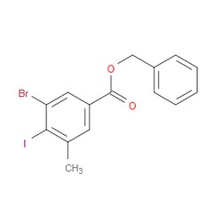 Aobchem&nbsp;Benzyl 3-bromo-4-iodo-5-methylbenzoate | ≥97% | CAS 2364584-89-2 | C15H12BrIO2 | 250mg