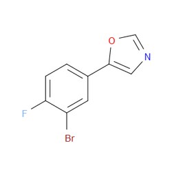 Aobchem&nbsp;5-(3-Bromo-4-fluorophenyl)-1 3-oxazole | ≥97% | CAS 929884-83-3 | C9H5BrFNO | 250mg
