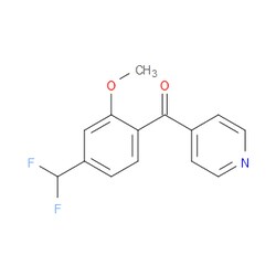 Aobchem&nbsp;[4-(Difluoromethyl)-2-methoxyphenyl]-4-pyridinylmethanone | ≥95% | CAS 1261807-80-0 | C14H11F2NO2 | 5g