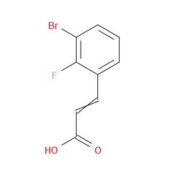 Aobchem&nbsp;3-(3-Bromo-2-fluorophenyl)-2-propenoic acid | ≥97% | CAS 1214791-57-7 | C9H6BrFO2 | 1g