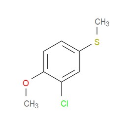 Aobchem&nbsp;2-Chloro-1-methoxy-4-(methylthio)benzene | ≥97% | CAS 98490-83-6 | C8H9ClOS | 1g