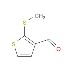 Aobchem&nbsp;2-(Methylthio)thiophene-3-carboxaldehyde | ≥97% | CAS 76834-95-2 | C6H6OS2 | 5g