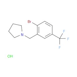 Aobchem&nbsp;1-[[2-Bromo-5-(trifluoromethyl)phenyl]methyl]-pyrrolidine hydrochloride | ≥97% | CAS 1394291-33-8 | C12H14BrClF3N | 5g
