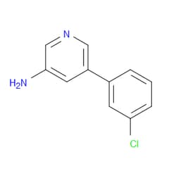 Aobchem&nbsp;5-(3-Chlorophenyl)-3-pyridinamine | ≥95% | CAS 1226177-31-6 | C11H9ClN2 | 5g