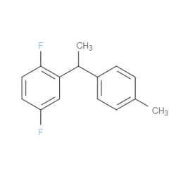Aobchem&nbsp;1 4-Difluoro-2-(1-(p-tolyl)ethyl)benzene | ≥95% | CAS 2484889-06-5 | C15H14F2 | 1g