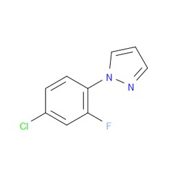 Aobchem&nbsp;1-(4-Chloro-2-fluorophenyl)-1H-pyrazole | ≥95% | CAS 1444302-83-3 | C9H6ClFN2 | 250mg