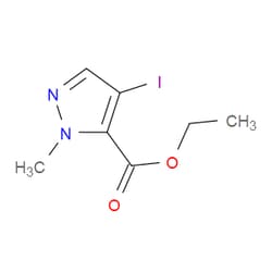 Aobchem&nbsp;Ethyl 4-iodo-1-methyl-1H-pyrazole-5-carboxylate | ≥97% | CAS 1354705-42-2 | C7H9IN2O2 | 250mg