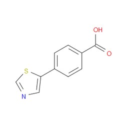 Aobchem&nbsp;4-(Thiazol-5-yl)benzoic acid | ≥95% | CAS 305806-39-7 | C10H7NO2S | 250mg